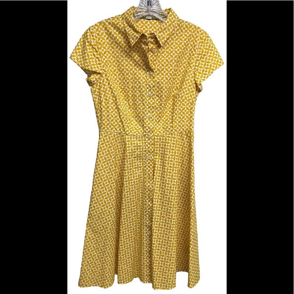 Boden Cotton button front shirt dress size 4